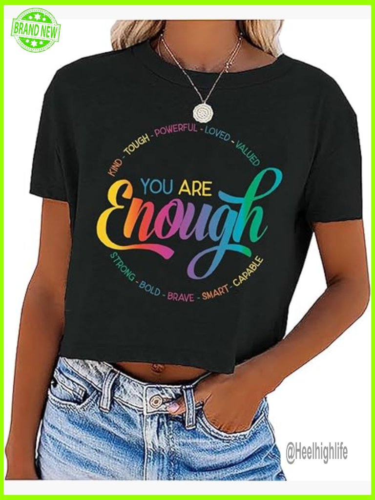 Lgbt Crop T Shirt For Women Gay Pride Rainbow Heart Graphic Tee Short Sleeve
